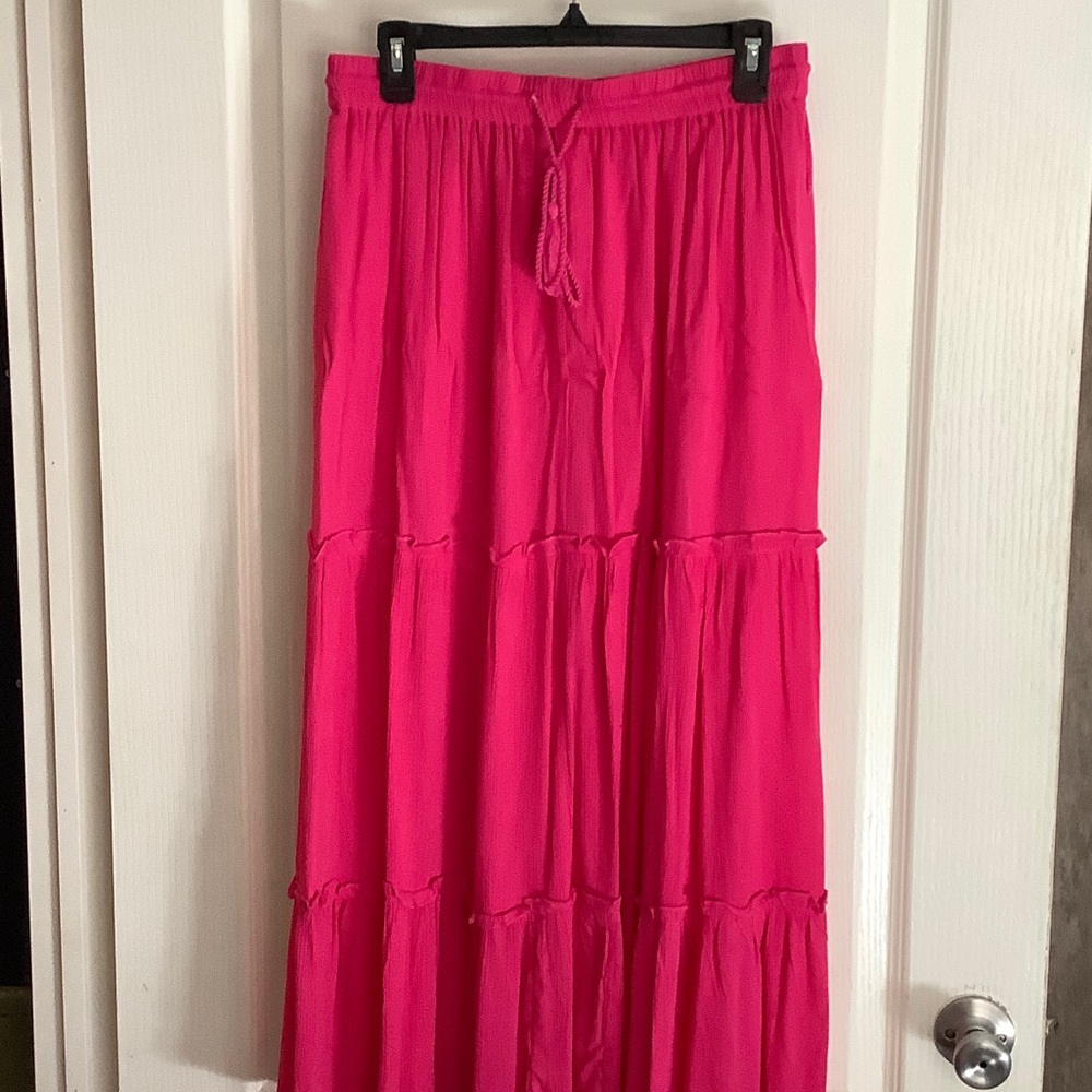 Vibrant Pink Maxi Skirt